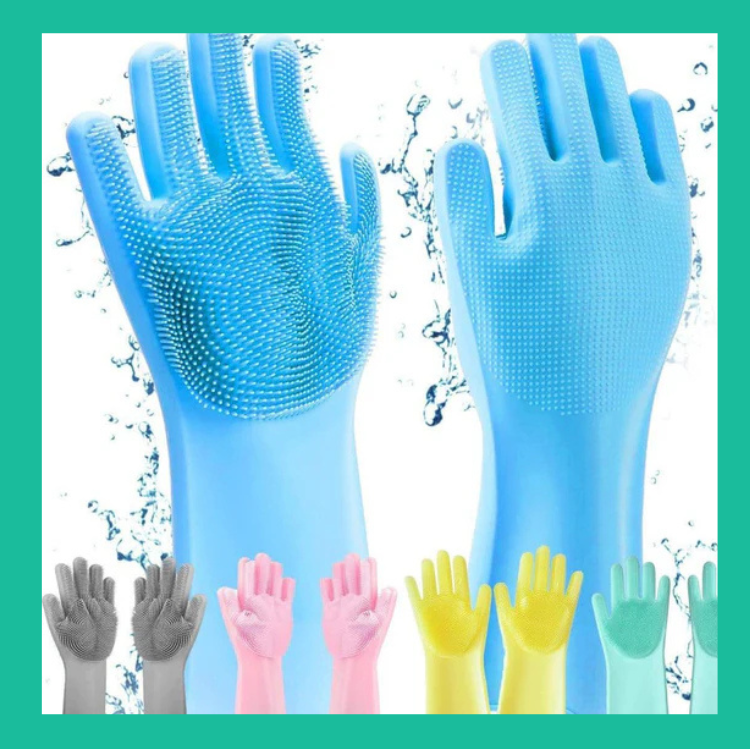 Washing Gloves Silicone Waterproof Insulated Gloves Bathroom Kitchen and Bathroom Cleaning Car Wash Multi-purpose Gloves