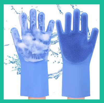 Washing Gloves Silicone Waterproof Insulated Gloves Bathroom Kitchen and Bathroom Cleaning Car Wash Multi-purpose Gloves