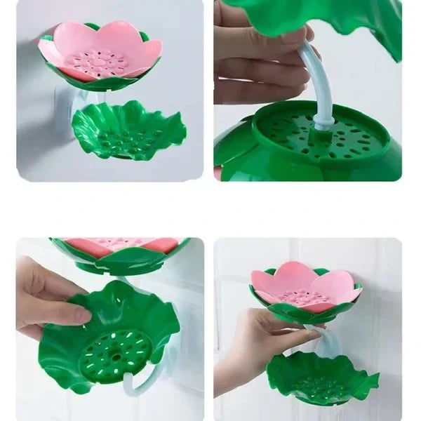 Floral Charm Double Layer Drain Soap Holder (Premium Quality)