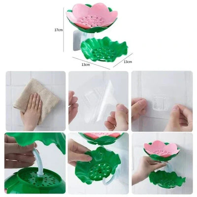 Floral Charm Double Layer Drain Soap Holder (Premium Quality)